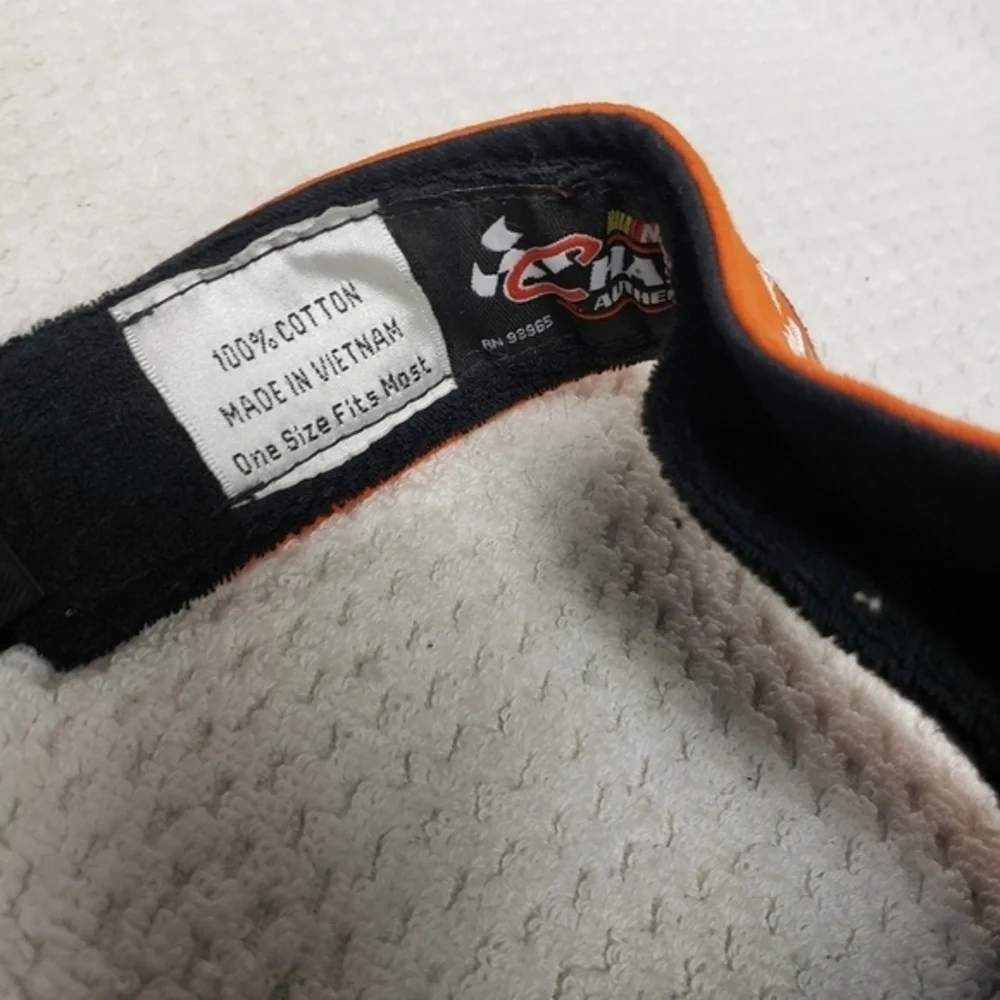 Nascar Racing Visor Stewart #20 Black Orange New‎ Adjustable